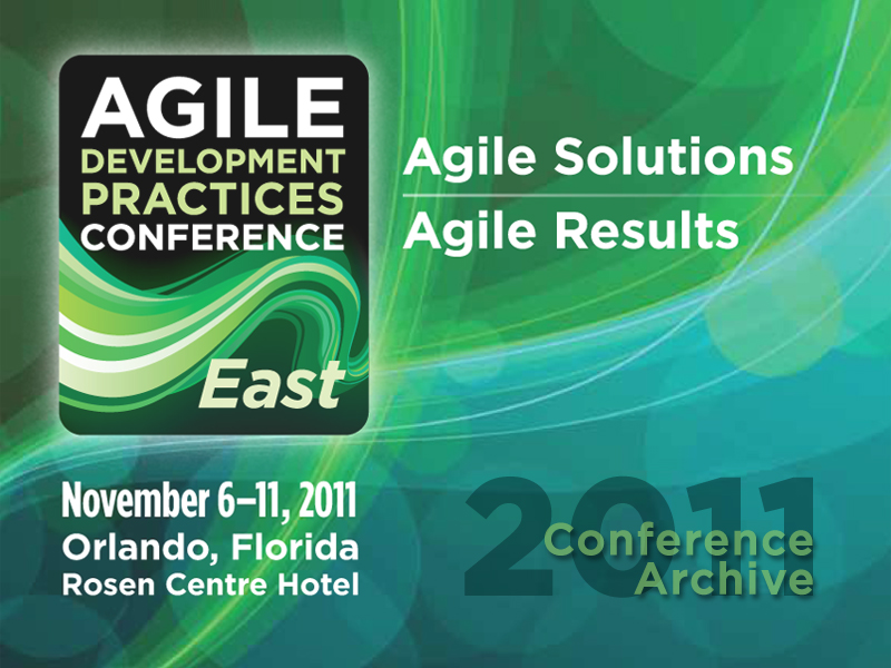 Welcome to the Agile Development Practices East Proceedings!